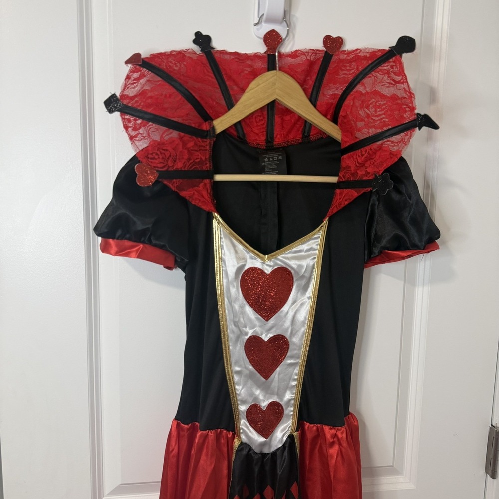 Deluxe Queen of Hearts Halloween Costume By Leg Avenue SIZE M DRESS ONLY - Picture 4 of 10